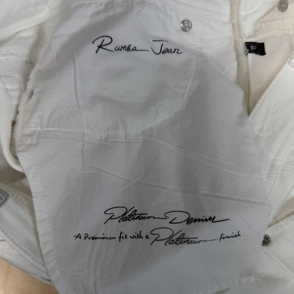 Chicos‎ Platinum White Embellished Bootcut Jeans Women's Size 2 - Picture 10 of 11